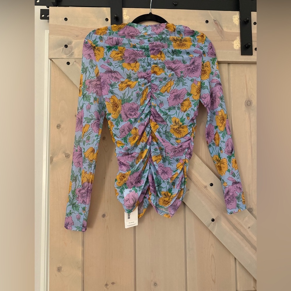 Veronica Beard Myrna Ruched Top - Picture 5 of 5